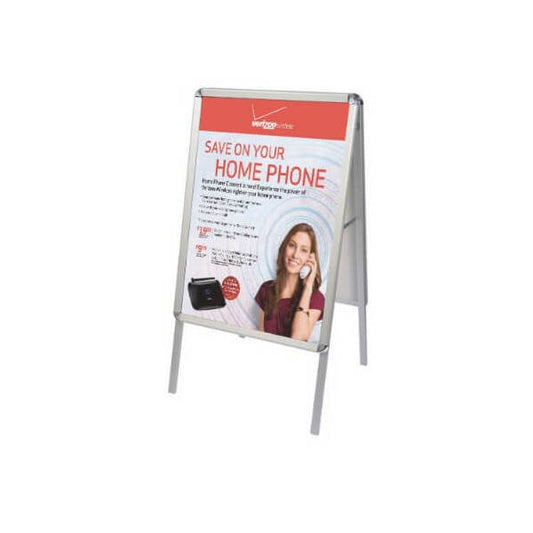 Megastore A-Frame Poster Stand with Vinyl Prints - Image 1