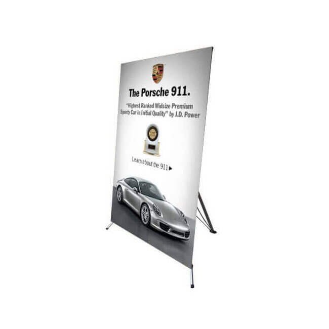 48in x 78in X Banner Stand with Vinyl Print - Megastore SWA-PDE12P - Image 2