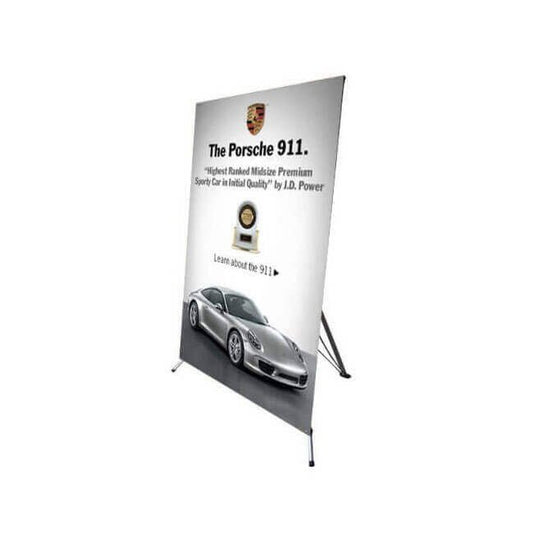 48in x 78in X Banner Stand with Vinyl Print - Megastore SWA-PDE12P - Image 1