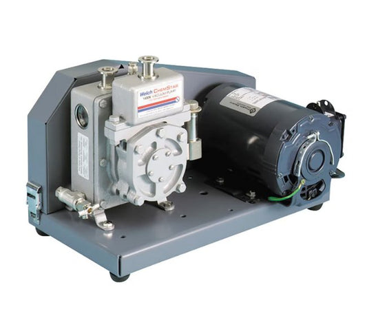 Welch DuoSeal 1400N Schuko Plug Belt-Driven Rotary Vane Vacuum Pump - Image 1