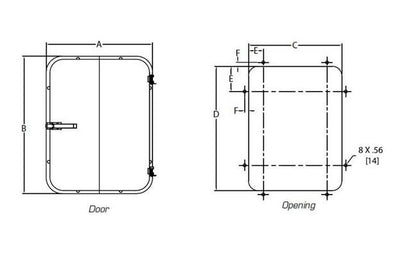 MARTINÂ® Steel Inspection Doors | 12 x 18 in | Mild Steel - Image 2