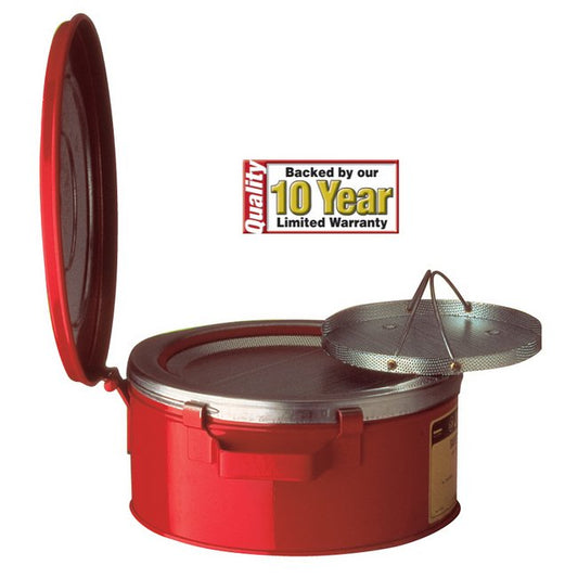FM-Approved 3 Gallon Bench Can - 13.5" Outside Diameter, 6" Height - Image 1