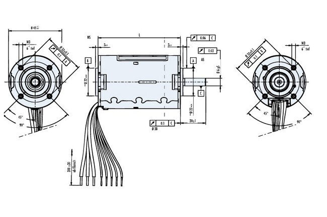 Dunkermotoren BG Series Brushless DC Motor with Hall Sensors - Image 2
