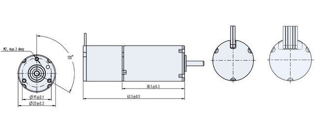 Dunkermotoren BG Series 2.12A 18W Brushless DC Motor - Image 2