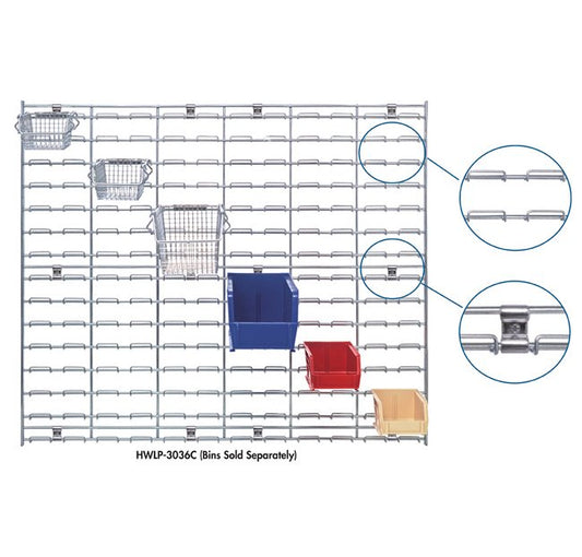 Quantum 36x18 Wire Louvered Panel for Bin Storage Systems - Image 1