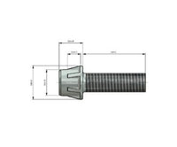 Bisco 1/4-20 Thread Self-Clinching Blind Stud, 53mm Length, Steel