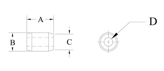 Boeing Specification Stainless Steel Cylindrical Terminals BACT14A - Image 2