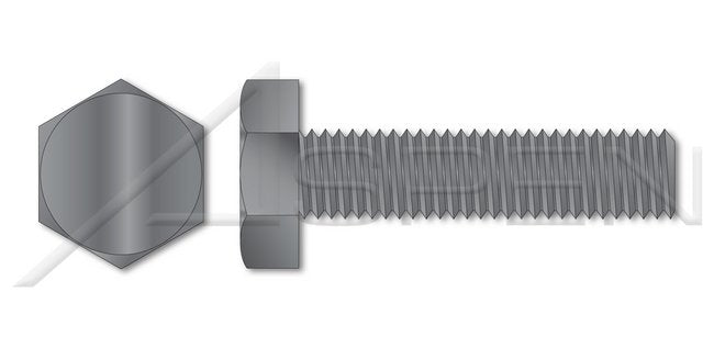 A307 Steel Plain Full Thread Hex Head Machine Bolt - Image 1