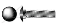 A307 Steel Round Head Square Neck Full Thread Black Oxide Carriage Bolt