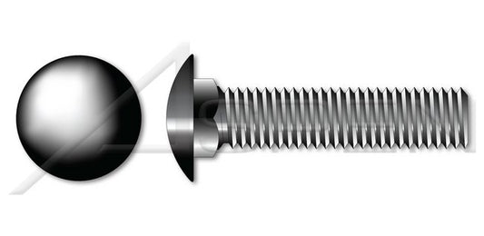 A307 Steel Round Head Square Neck Full Thread Black Oxide Carriage Bolt - Image 1