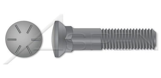 Dome Head #3; Head 1 1/2 Inch (in) Grip Length Grade 8 Steel Plain Plow Bolt - Image 1