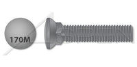 Dome Head #3; Head Width 1.2 Inch (in) Full Thread Grade 8 Steel Plain Plow Bolt