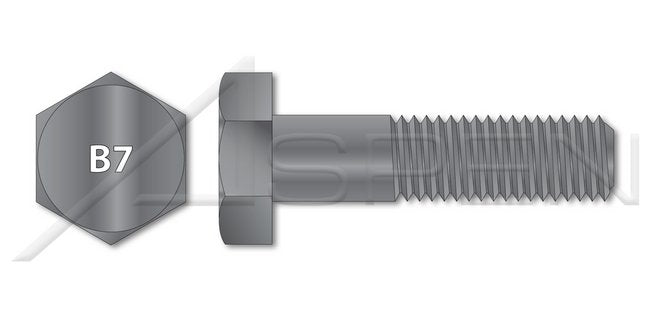 Grade B7 Steel Plain ASTM A193 Heavy Hex Bolt - Image 1
