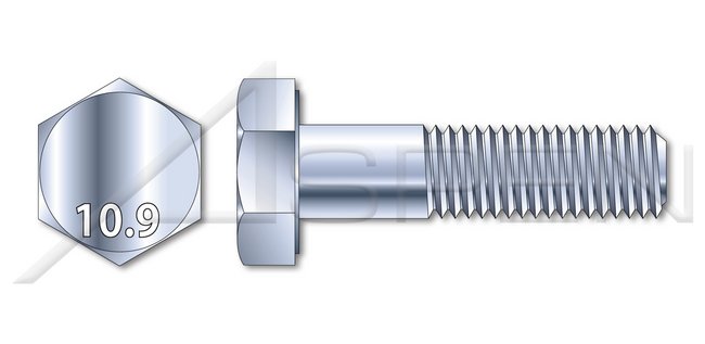 Class 10.9 Steel Zinc Plated Part Thread DIN 931/ISO 4014 Metric Hex Head Cap Screw Bolt - Image 1