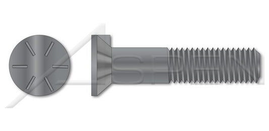 Flat Head #7; Head Grade 8 Steel Plain Plow Bolt - Image 1