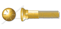 Dome Head #3; Head Grade 8 Steel Yellow Zinc Plow Bolt