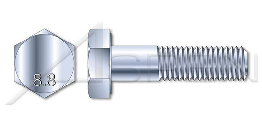 DIN 931/ISO 4014 Metric Part Thread Class 8.8 Steel Zinc Plated Hex Head Cap Screw Bolt - Image 1