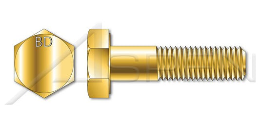 ASTM A354 Grade BD Alloy Steel Yellow Zinc and Baked DFARS UNF Thread Hex Head Cap Screw Bolt - Image 1