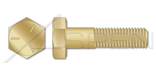 Steel Yellow Cadmium Plating MS90725 DFARS Coarse Thread Hex Head Cap Screw Bolt - Image 1