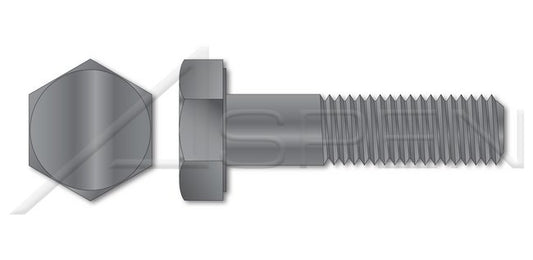 Grade 2 Steel Plain Hex Head UNC Coarse Thread Cap Screw Bolt - Image 1