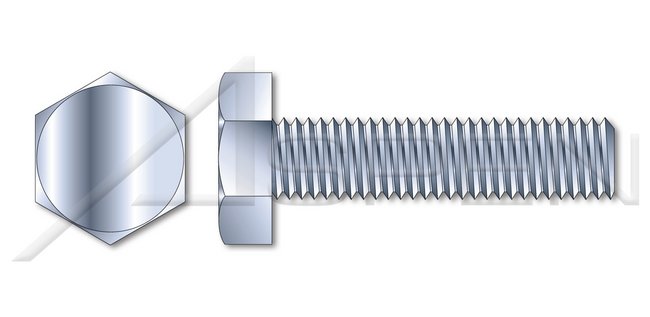 Steel Zinc Plated Full Thread Hex Tap Bolt - Image 1