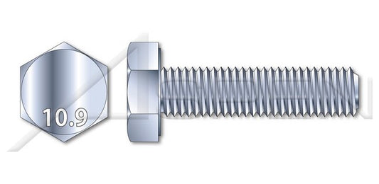 Class 10.9 Steel Zinc Plated DIN 933/ISO 4017 Metric Full Thread Hex Head Cap Screw Bolt - Image 1