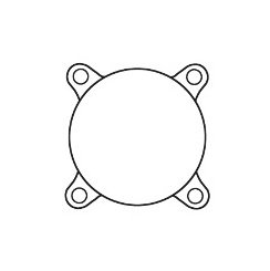 Blue LDPE Bolt Hole Flange Protector 6 in - Image 2
