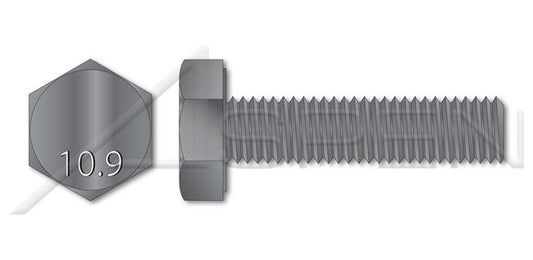Class 10.9 Steel Plain DIN 961 Metric Fine and Full Thread Hex Head Cap Screw Bolt - Image 1
