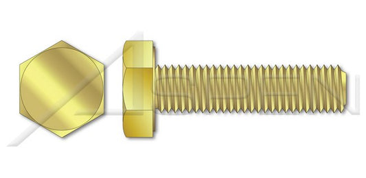 Brass DIN 933/ISO 4017 Metric Full Thread Hex Head Cap Screw Bolt - Image 1