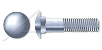 A307 Steel Round Head Square Neck Part Thread Zinc Carriage Bolt