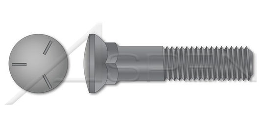 Dome Head #3; Head Grade 5 Steel Plain Plow Bolt - Image 1