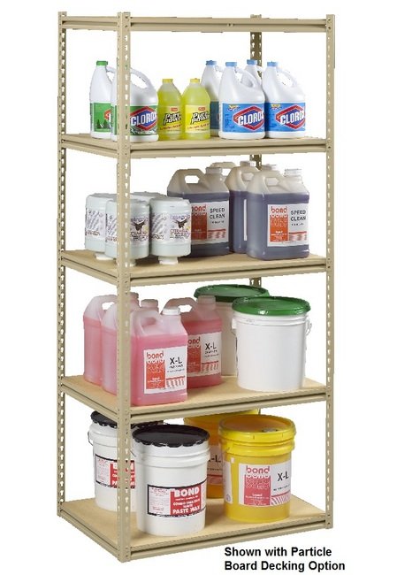 36" Z-Line Medium Duty Rivet Shelving - Boltless Shelving - Image 1
