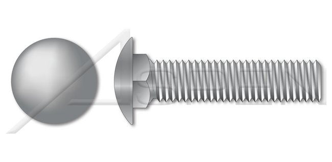 A307 Steel Round Head Square Neck Full Thread Hot Dip Galvanized Carriage Bolt - Image 1