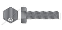 Class 8.8 Steel Plain DIN 933/ISO 4017 Metric Full Thread Hex Head Cap Screw Bolt