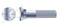 Flat Head #3; Head Grade 8 Steel Zinc Plow Bolt
