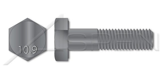 DIN 931/ISO 4014 Metric Part Thread Class 10.9 Steel Plain Hex Head Cap Screw Bolt - Image 1