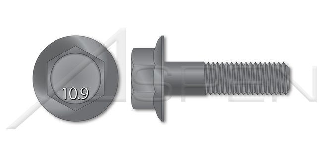 Steel Plain Class 10.9 DIN 6921 Metric Flange Bolt - Image 1