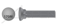 Dome Head #3; Head Full Thread Grade 9 Steel Plain Plow Bolt