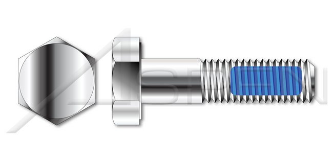 AISI 304 Stainless Steel (18-8) Thread Locking Patch Hex Head Cap Screw Bolt - Image 1