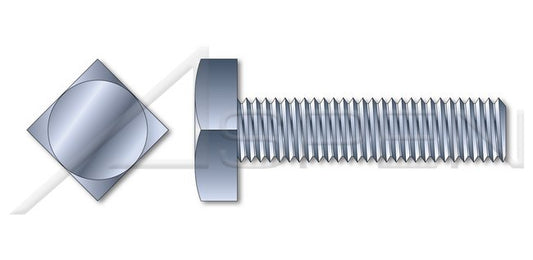 A307 Square Head Full Thread Steel Zinc Machine Bolt - Image 1