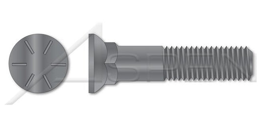 Flat Head #3; Head Grade 8 Steel Plain Plow Bolt - Image 1