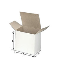 White Chipboard Reverse Tuck Box - 5 in Height