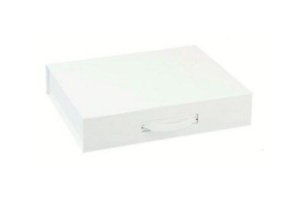 Collapsible Attache File Storage Box - 3-1/2 Inch Height, Glossy White, Pack of 5 - Image 1