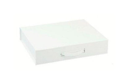 Collapsible Attache File Storage Box - 3-1/2 Inch Height, Glossy White, Pack of 5 - Image 1