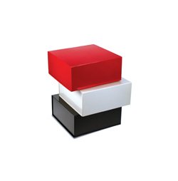 10 Inch Glossy White Collapsible Rigid Gift Box - Image 1