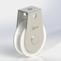 BP Series 0.17 Inch (in) Inner Groove Radius Stainless Steel Nylon Bracket Pulley