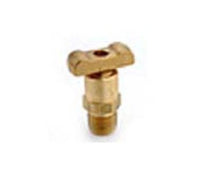 Brass Compression Coupling Fitting - 3/8 in, 10 lb Weight, Tee Handle, Internal Seat