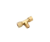 Brass Compression Coupling Fitting, Tee x Male Pipe, 1/4 in, 9 lb/100 pcs - Image 1