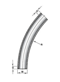 Champion Fiberglass 4" Standard Wall Black Radius Elbow - 45º x 48"