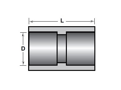 Champion Fiberglass® 1 1/2 Inch IPS Standard Wall Aboveground Stop Coupling - Image 1